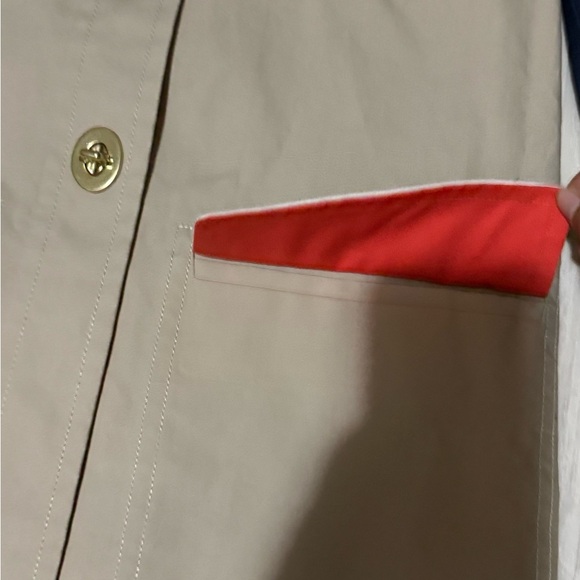 Coach Women's Trench Coat in Navy and Beige Size xs - Picture 4 of 15